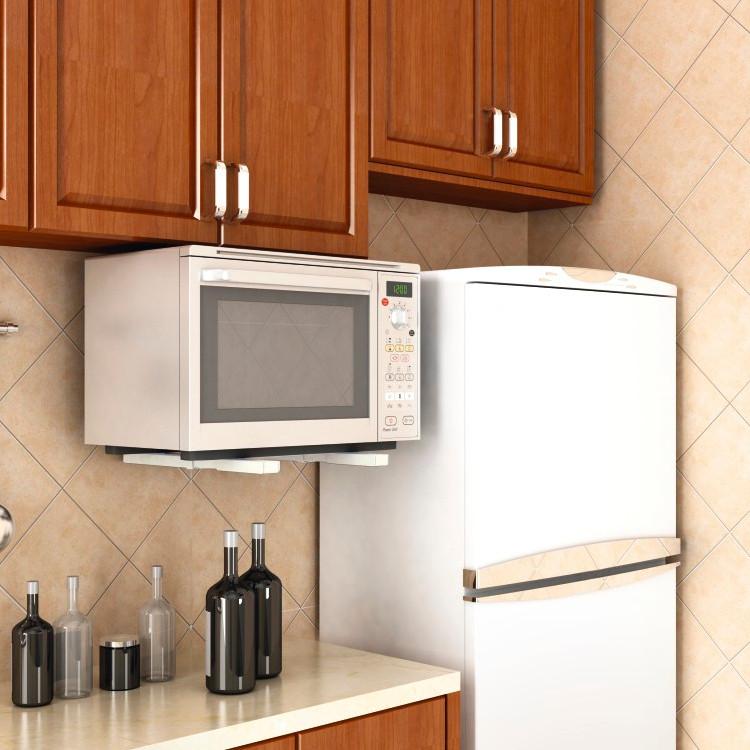 Как повесить микроволновку на кухне на стену
